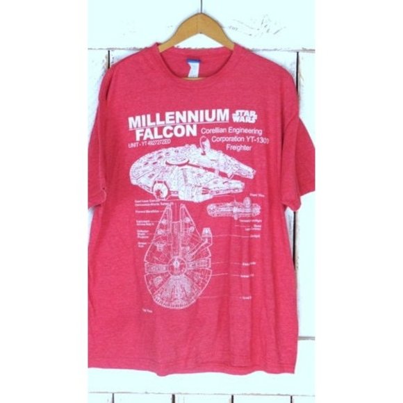 Red Star Wars Millennium Falcon graphic tee - Picture 2 of 6